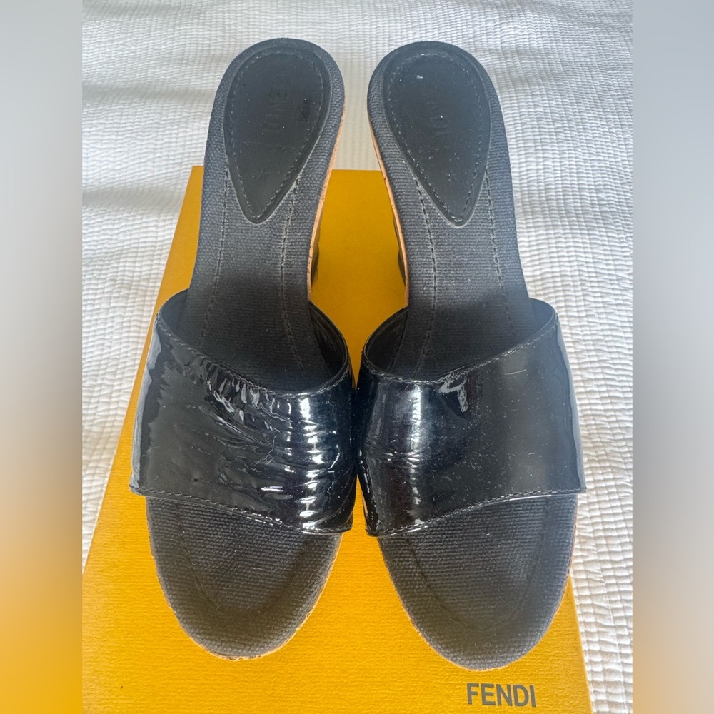 Fendi Black Women's Slide Sandals